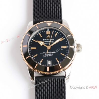 GF Super Clone Breitling Superocean Heritage II 42 Rose Gold&Black Ceramic Bezel